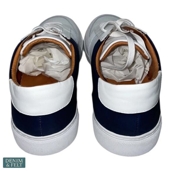 Beckett Simonon Garcia Men’s Sneakers White Grey Blue Leather Suede Size 8 NEW - Picture 9 of 15